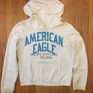 White hooded sweatshirt from American Eagle